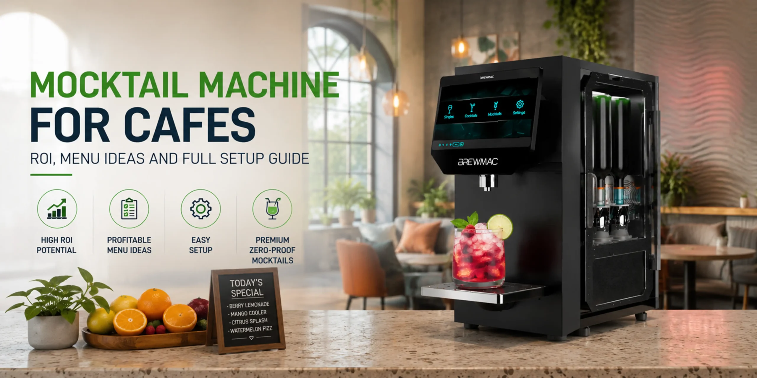 Mocktail Machine for Cafes: ROI, Menu Ideas and Full Setup Guide