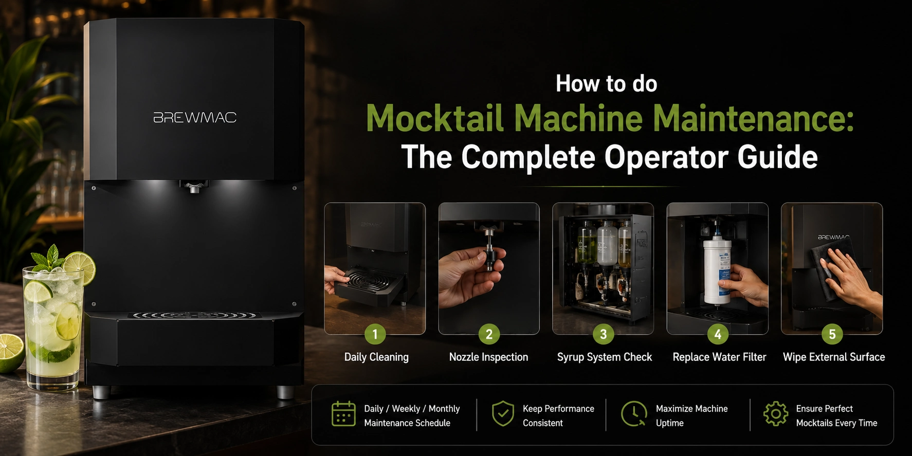 How to do Mocktail Machine Maintenance : The Complete Operator Guide