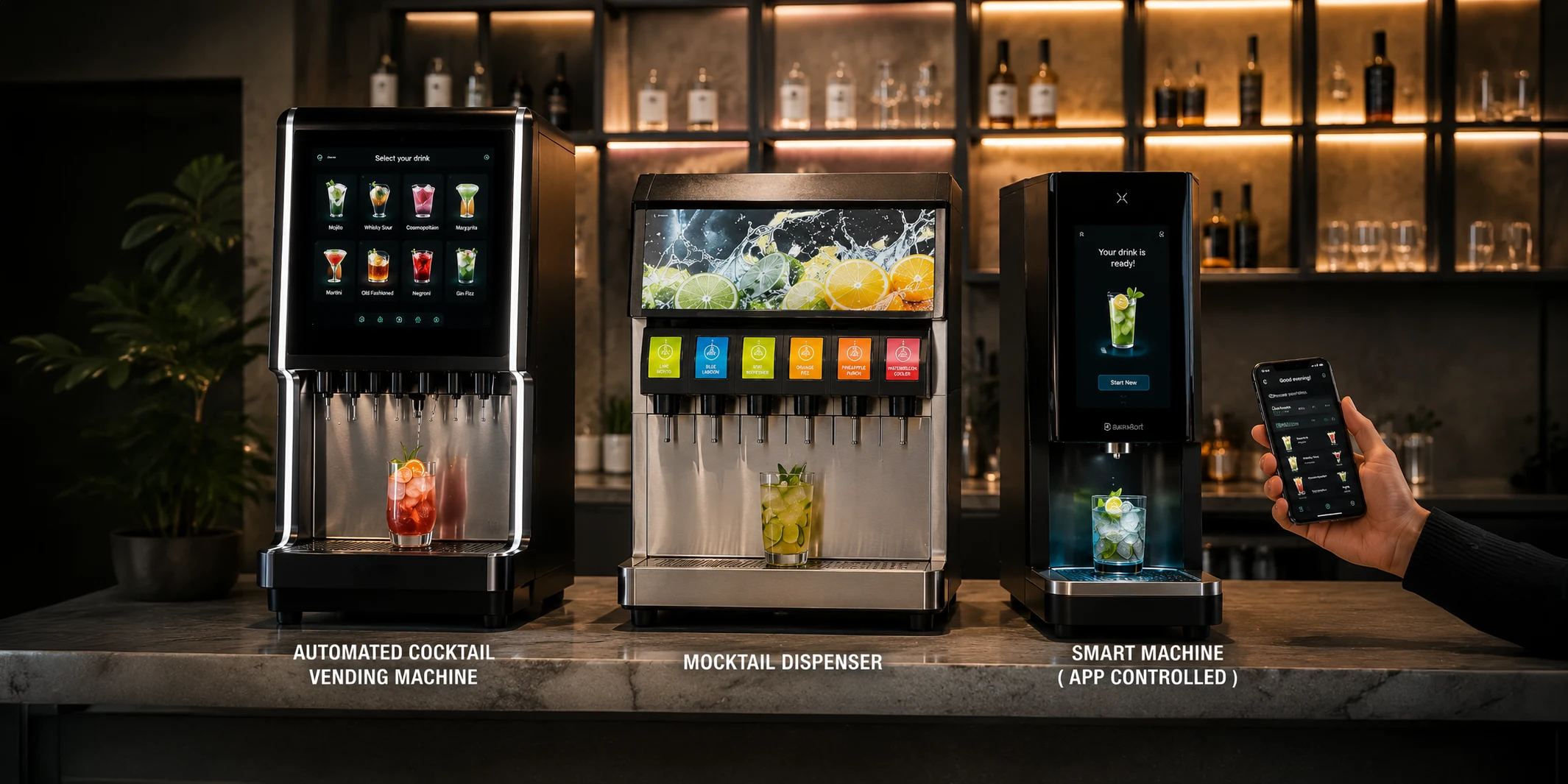Automated Cocktail Vending Machine, Mocktail Dispenser or Smart Machine: What Is the Difference?